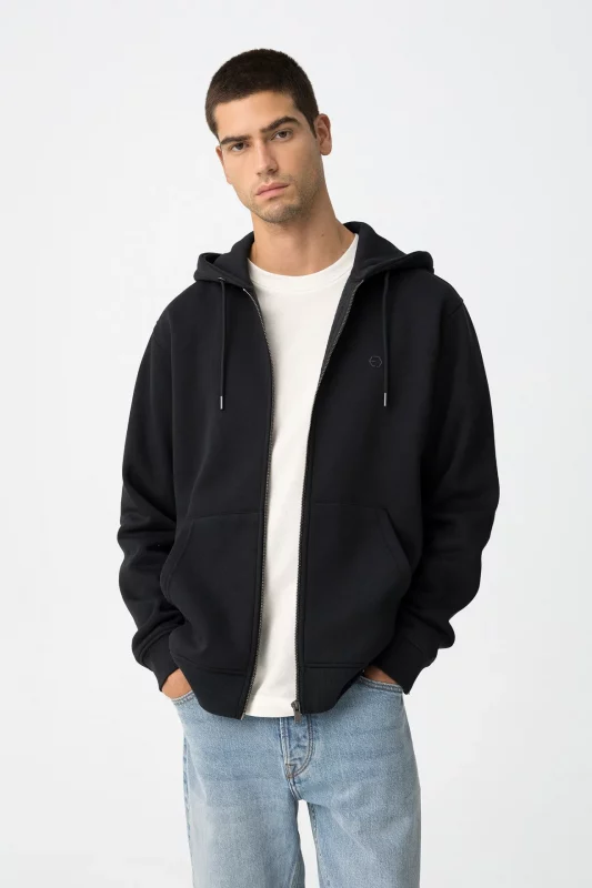 SUDADERA AZUL MARINO CON CREMALLERA HOMBRE 10061518