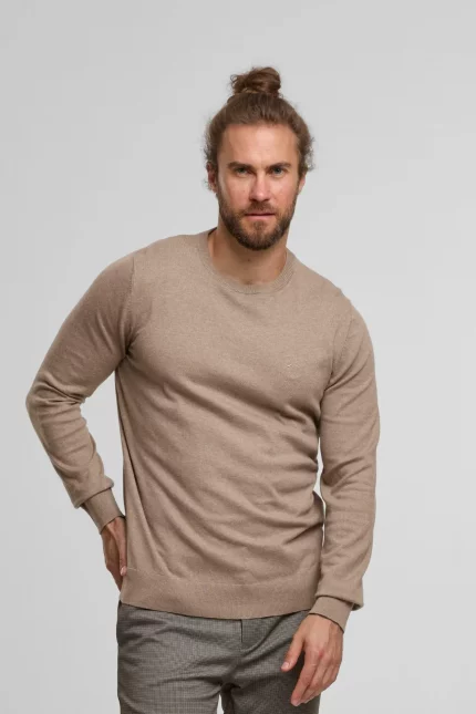 JERSEY FINO BEIGE HOMBRE INDICODE 35-697