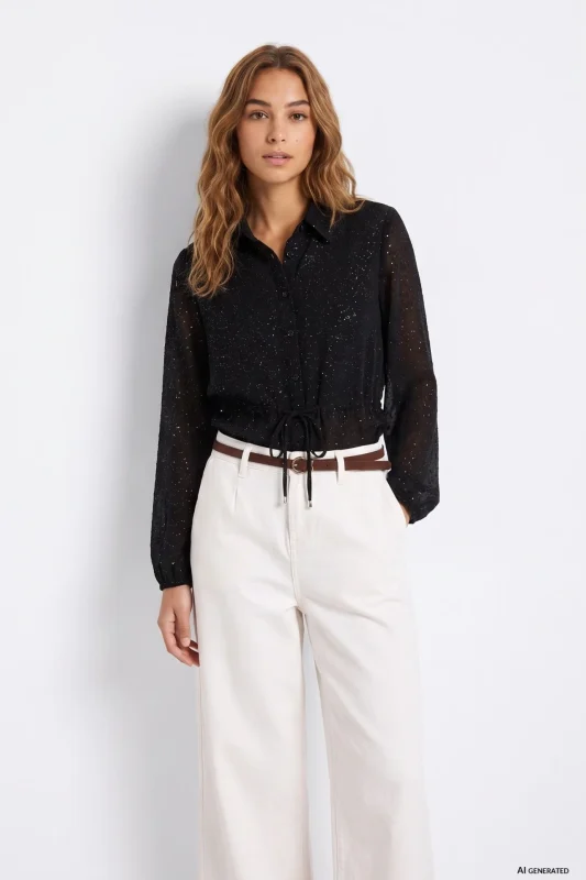 CAMISA NEGRA BRILLO MUJER 10067073 TIFFOSI BRUNOS (3)