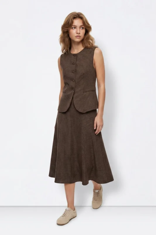 FALDA MIDI EVASE MUJER 10069214 TIFFOSI BRUNOS (4)